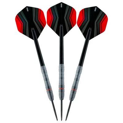 22g Tungsten Darts Black PVD Dart Barrels, Stems + Pentathlon HD150 Dart flights - image 1 of 4