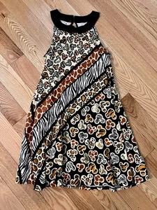 Youth XL Disney Parks Animal Kingdom Animal Print Mickey Mouse Dress - Picture 1 of 3