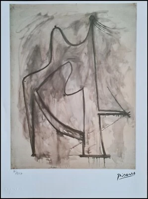 PABLO PICASSO * Woman * 38 x 28 cm * signed lithograph * limited # xx/250 - Bild 1 von 4