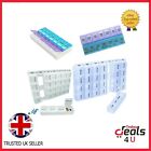 7 DAY LARGE PILL BOX TABLET CONTAINER ORGANISER DISPENSER STORAGE VITAMIN BOX UK