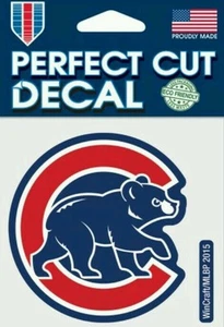 Chicago Cubs "Bear Cub" Logo 4x4 Perfect Cut Car Decal See Description  - Picture 1 of 1
