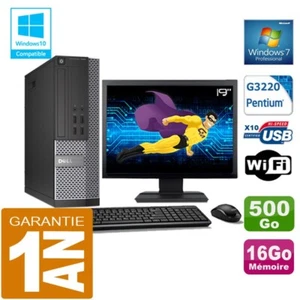PC DELL 7020 SFF Intel G3220 RAM 16Go Scheibe 500 GB Wifi W7 Bildschirm 19 " - Bild 1 von 4