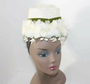 Hat Flower Floral bought in San Francisco S/M Vintage 1950's - Picture 1 of 6