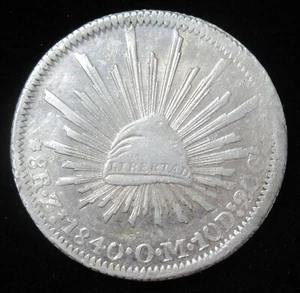 MEXICO: 8 Reales, 1840-Zs OM. Zacatecas Mint. KM-377.13; DP-Zs20. Choice Unc.!!! - Picture 1 of 2