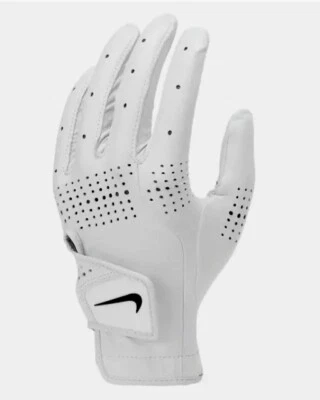 Guante de golf Nike Tour clásico para mujer lengüeta en ángulo mano derecha blanco/negro mediano grande Foto 1 de 4