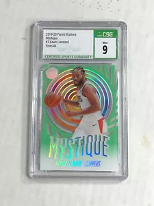 KAWHI LEONARD 2019-20 Panini Illusions Mystique EMERALD SP! CSG MINT 9! INVEST! - Picture 1 of 3