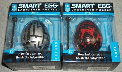 Lote de (2) Rompecabezas Inteligentes Laberinto de Huevos ~ Nivel 1 ~ TECHNO & LAVA ~ Nuevos Foto 1 de 4