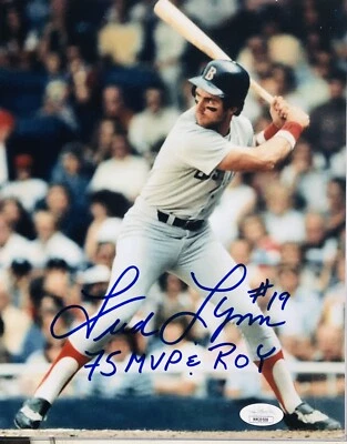 Freddie Lynn Boston Red Sox 8x10 W/JSA Certification.. Beautiful inscription! - Image 1 of 4