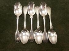 6 Antique Atkin Brothers Serving Spoons Fiddle Thread pattern silver plated