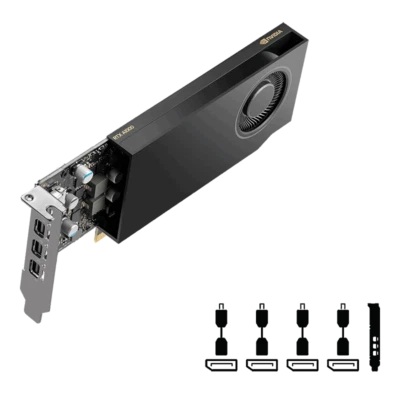 PNY NVIDIA RTX A400 VCNRTXA400ATX-PB 4 GB GDDR6 PCIe Gen 4 Graphics Card - Image 1 of 4