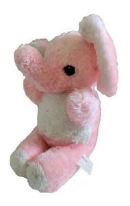 Peluche de elefante rosa Etone vintage orejas blancas grandes juguete de peluche Corea - Imagen 1 de 5