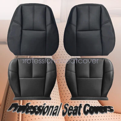 For 2007-2014 Chevy Tahoe Driver & Passenger Leather Seat Cover Black - Image 1 of 4