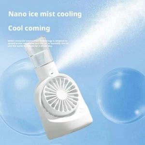 Handheld Spray Fan, Humidifying and Water Replenishing, Fan Rechargeable O1U8 - Picture 1 of 16