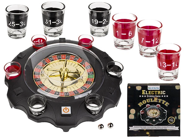 Trinkspiel Elektroisches Roulette mit 6 Gläsern - Bild 1 von 1