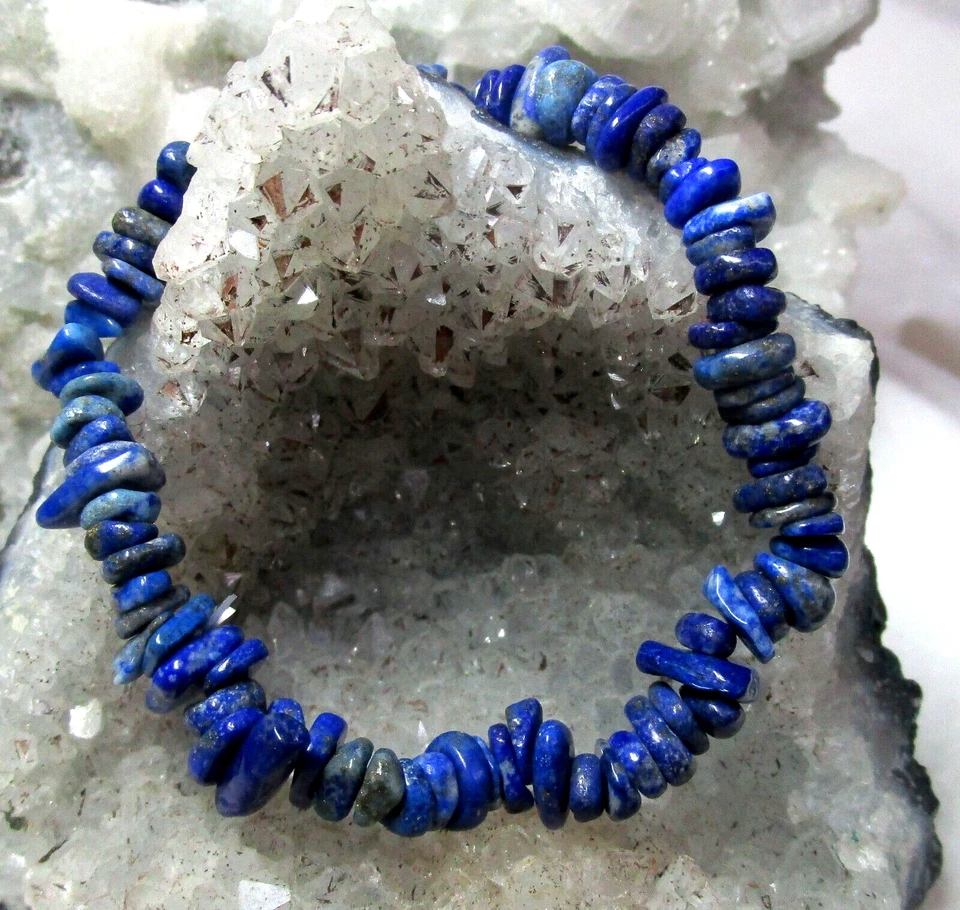 LAPISLAZULI  Edelstein-Armband  A-Qualität SPLITTERARMBAND - Bild 1 von 1