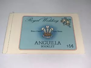 1981 Royal Wedding Charles and Diana MNH Anguilla $14 Stamp Booklet - Picture 1 of 2