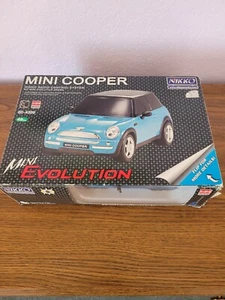 Nikko Radio Control Minicooper R/C Mini Evolution Series 2004 In Blue w/box. - Picture 1 of 4