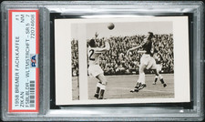 1958 BREMER FACHRING KAFFEE SOCCER CARD #1 ZDENEK ZIKAN, PSA NM 7 (SERIES 5)