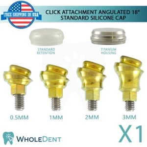 Angulated Click Attachment Standard Silicone Cap 18° Dental Internal Hex - Picture 1 of 3