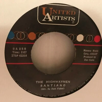 THE  HIGHWAYMEN      45 SINGLE,  MICHAEL   /   SANTIANO    Foto 1 de 2