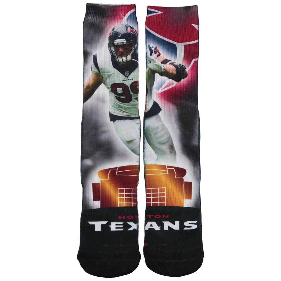 Men's Houston Texans J.J. Watt Socks L Large 10-13 US - Image 1 of 1