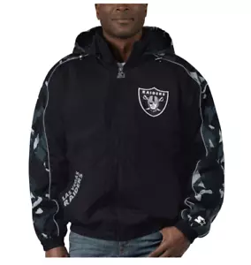 Official Men's Black Las Vegas Raiders Full-Zip Hoodie - Picture 1 of 3