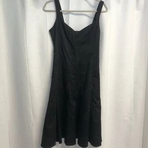 Reiss Black Sleeveless Fit And flare Whimsigoth Sateen Dress 10 - Picture 1 of 9