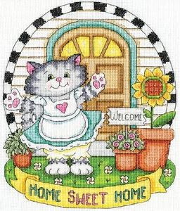 Cross Stitch Kit ~ Design Works Home Sweet Home Cat #DW3480 - Picture 1 of 4