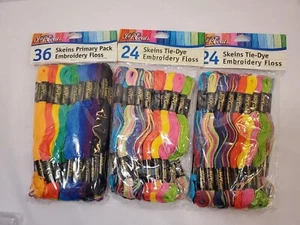 3 JP Coats NEW 100% Cotton Skeins 6 Strand Primary Pack Embroidery Floss - Picture 1 of 5
