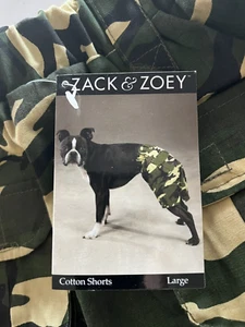 ZACK & ZOEY L - Cargo Shorts Hund Baumwolle Camouflage Muster NEU mit Etikett - Bild 1 von 5