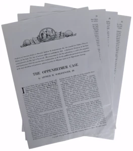 Robert Oppenheimer Case Hearing Analysis Orig 1954 Atlantic Monthly Essay 7pg - Imagen 1 de 3
