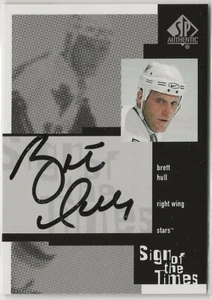 1999 1999-00 SP Authentic Sign of the Times Auto #BHU Brett Hull Dallas Stars - Picture 1 of 2