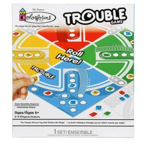 New Hasbro Colorforms Trouble Game Gameboard 2021 Edition 2-4 Player Ages 6+ - Picture 1 of 2