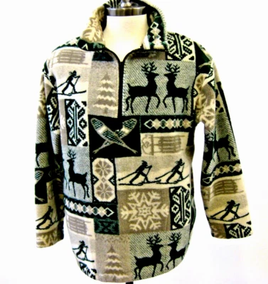 Women's Pullover Fleece Jacket with Neck Zipper Size M - Image 1 of 4