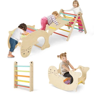 Indoor 7-in-1 Climbing Toys for Toddlers w/ Reversible Ramp Sea Lion Rocker - Picture 1 of 8