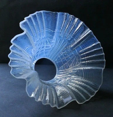 Tulipe ancienne verre  opalescent Art Nouveau / Déco pour lampe - Photo 1/4