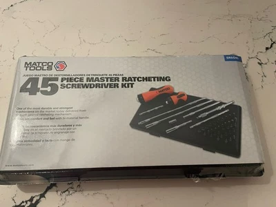 Запечатанный Matco 45 шт оранжевый мастер трещотка отвертка набор в футляре для хранения - Изображение 1 из 2
