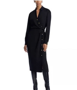 Veronica Beard Wright Midikleid 16 $ 545 schwarz neu mit Etikett Kleid Shirtkleid - Bild 1 von 13