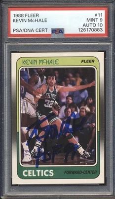 Autógrafo de baloncesto Fleer 1988 Kevin McHale #11 PSA 9 PSA/DNA automático 10 patio Foto 1 de 2