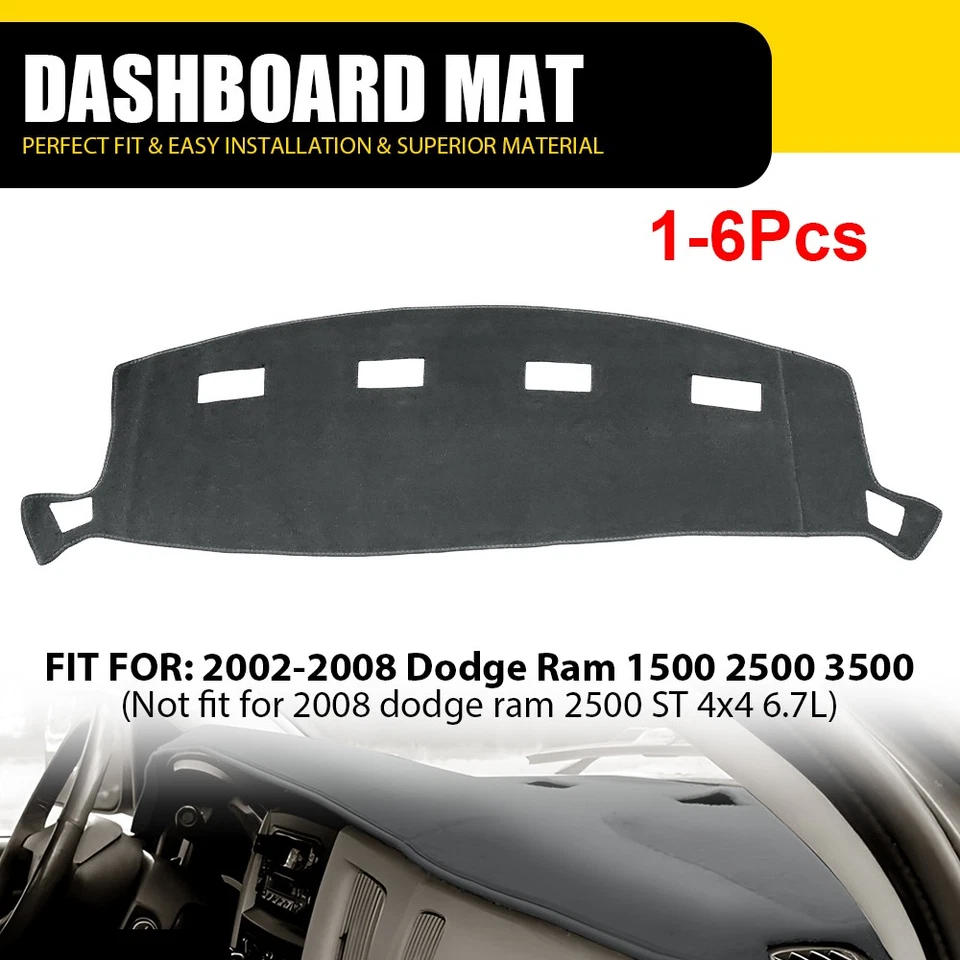 Para Dodge Ram 1500 2500 2002-2008 Tapete Cubierta Salpicadero Coche Parasol Almohadilla 1-6X Foto 1 de 4