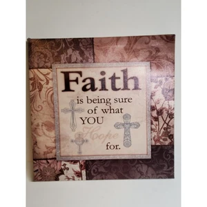Faith is Being Sure what you Hope For Canvas Art Frame - 8x8 - Picture 1 of 4