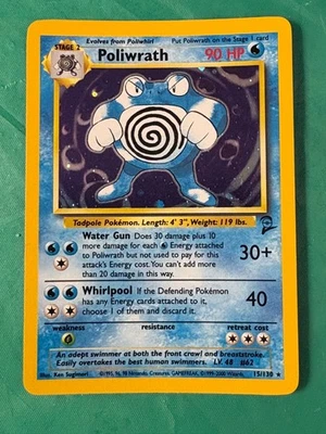 Poliwrath 15/130 Holo Base Set 2 - Pokemon Card - LP Card - Image 1 of 3