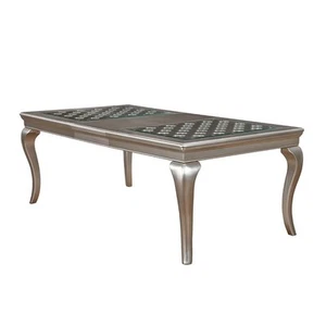 Furniture of America Bethlehem 66-Inch Solid Wood Dining Table in Gold Champagne - Picture 1 of 4