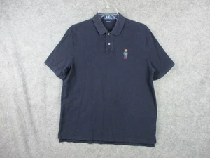 Polo Ralph Lauren Polo Shirt Mens Large Blue Classic Fit Bear Embroidered Preppy - Picture 1 of 16
