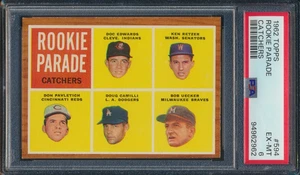 1962 TOPPS BASEBALL #594 BOB UECKER RC PSA 6 EX-MT ROOKIE HIGH NUMBER - Picture 1 of 2
