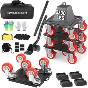 Heavy Duty Furniture Dolly with 5 Wheels, 3300 lbs Load Capacity for Easy Mov... - Bild 1 von 7