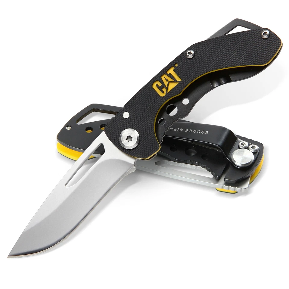 Caterpillar 980009 CAT Drop Point Framelock Folding Knife Pocket Folder