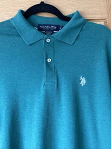 Mens U.S. Polo Shirt Size Small Green Luxury Feel Short Sleeve Logo VGC - Picture 1 of 11