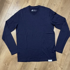 Woolly Clothing Shirt Herren Merinowolle V-Ausschnitt Langarm T-Shirt Größe M Reise - Bild 1 von 5