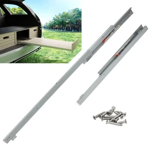 Tiefe Unterbau Schubladenführung Regal Schieber Soft Close Bodenmontage Ausziehbar Fla... - Bild 1 von 8